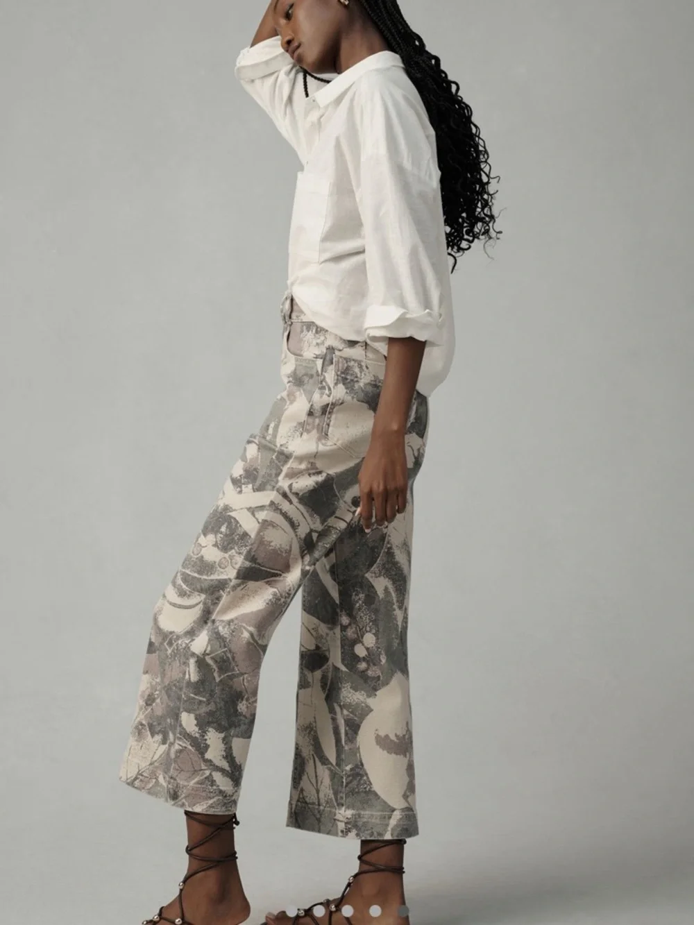 Anthropology Skipper Seamed High-Rise Crop Wide-Leg by Pilcro: Camo Edition - Picture 5 of 5